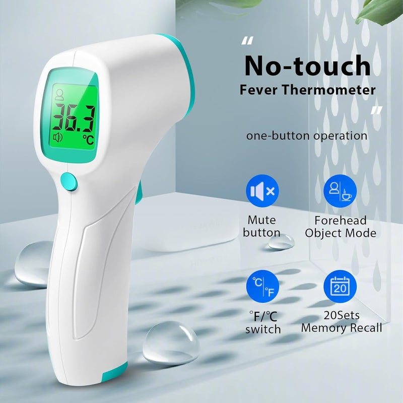 P PANACARE Non Contact Forehead Thermometer for Adults and Kids, Digital No-Touch Infrared Thermometer Temperature Gun for Baby ，3 Color Fever Alarm Accurate Reading 1s Fast Accurate Reading - Image 2